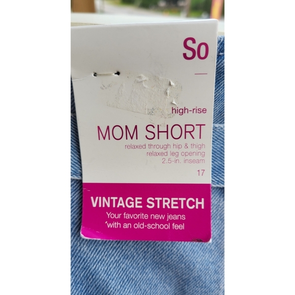 SO Paperbag Hi Waist Mom Shorts, Medium Wash, J17, NWT✔️ - Picture 5 of 13
